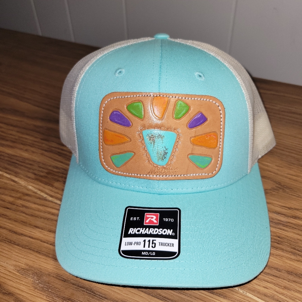 Super Cute Richardson Trucker Hat Aqua & Cream Trucker Hat